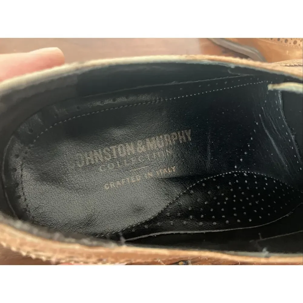 Johnston Murphy Collection Italy Leather Wingtips Brogues Oxfords Mens Shoes 9M